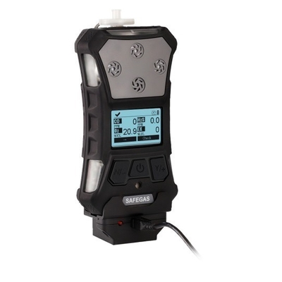 Portable 6 In 1 Gas Detector CH4, CO, CO2, H2S, NO2, O2 Pump And Diffusion Sampling