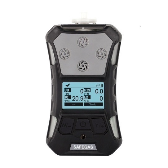 Portable 6 In 1 Gas Detector CH4, CO, CO2, H2S, NO2, O2 Pump And Diffusion Sampling