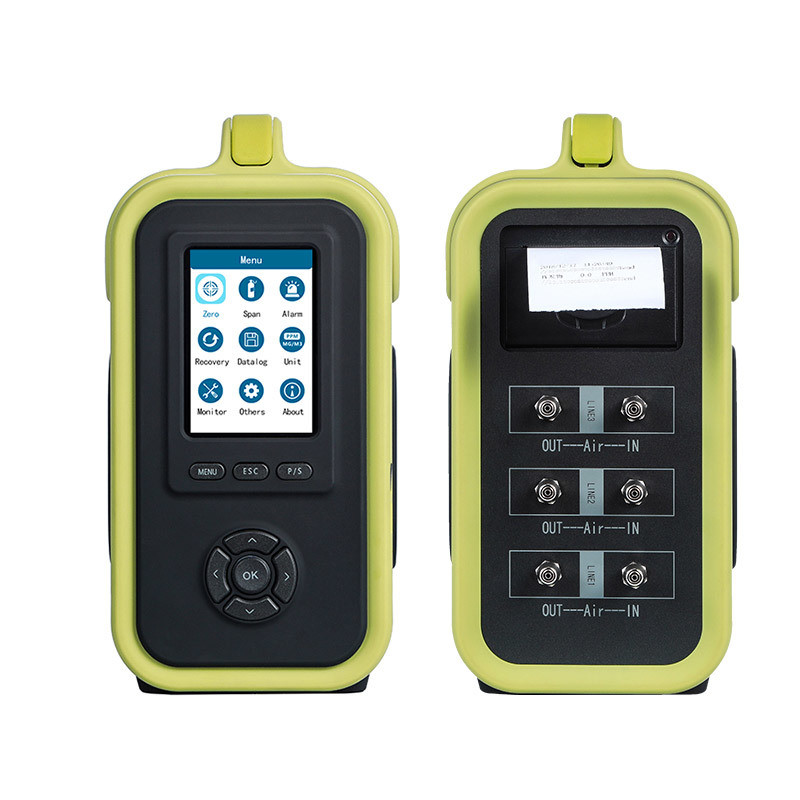 Portable Gas Analyzer with 1100°C Flue Gas Detection, Lithium Polymer Battery, and Modular Structure