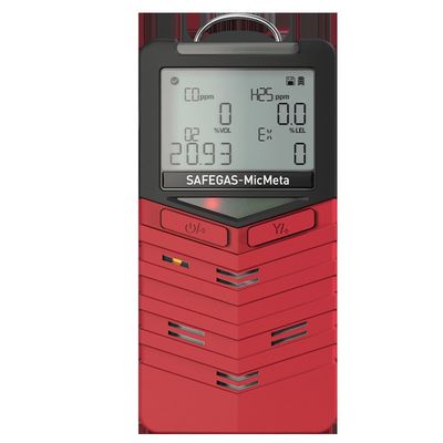 Rilevatore di gas multipli a diffusione certificato IECEx ATEX EMC per CO H2S O2 LEL, monitor portatile a 4 gas con registrazione dati